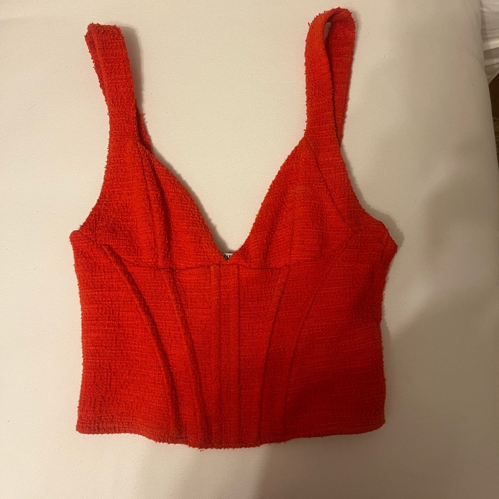 Size Small Red Zara bustier top